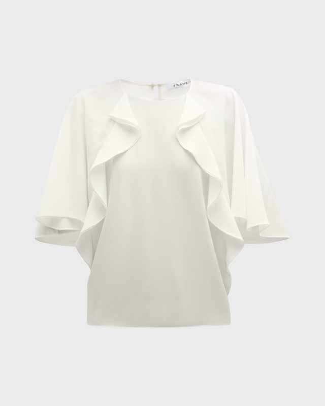 Short-Sleeve Ruffle Blous